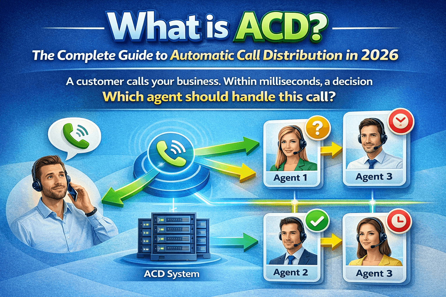 What is ACD? Automatic Call Distribution Guide 2026 - intellcall.com